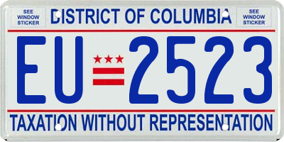 DC license plate EU2523