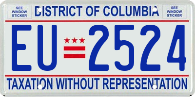 DC license plate EU2524