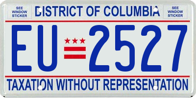 DC license plate EU2527