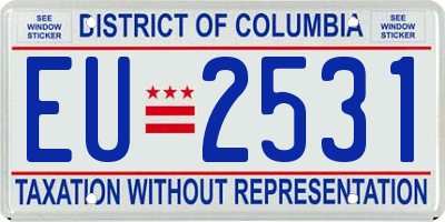 DC license plate EU2531