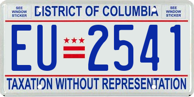 DC license plate EU2541