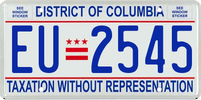 DC license plate EU2545