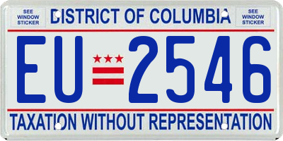 DC license plate EU2546