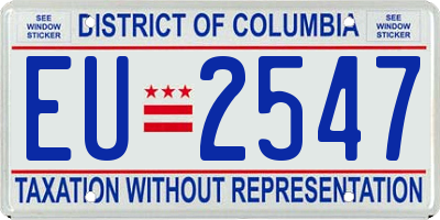 DC license plate EU2547
