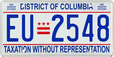 DC license plate EU2548