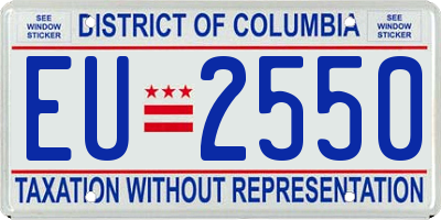 DC license plate EU2550