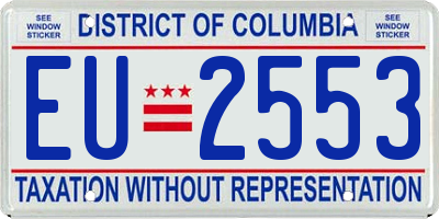 DC license plate EU2553