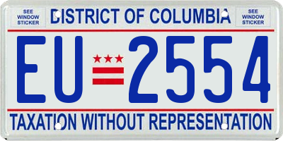 DC license plate EU2554