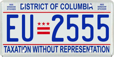 DC license plate EU2555