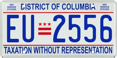 DC license plate EU2556