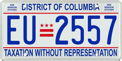 DC license plate EU2557