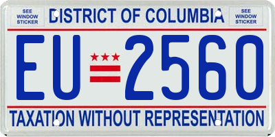 DC license plate EU2560