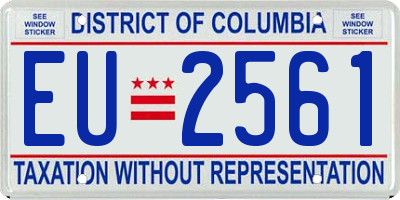 DC license plate EU2561