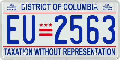 DC license plate EU2563