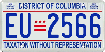 DC license plate EU2566