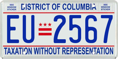 DC license plate EU2567