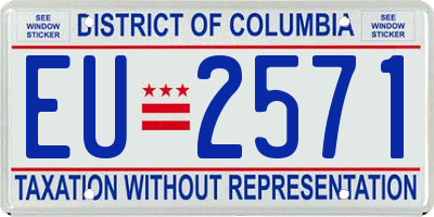 DC license plate EU2571