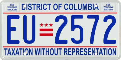 DC license plate EU2572
