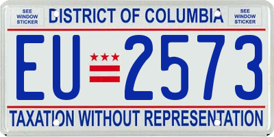 DC license plate EU2573