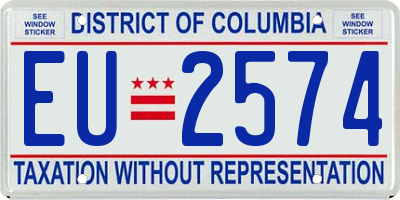 DC license plate EU2574