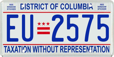 DC license plate EU2575