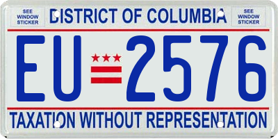 DC license plate EU2576