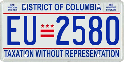 DC license plate EU2580