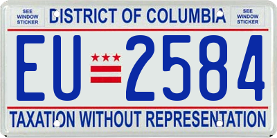 DC license plate EU2584