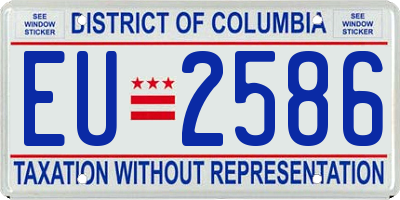DC license plate EU2586