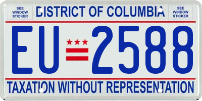 DC license plate EU2588