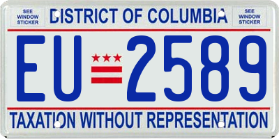 DC license plate EU2589