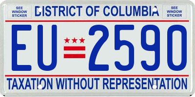 DC license plate EU2590