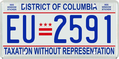 DC license plate EU2591