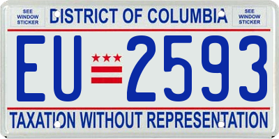 DC license plate EU2593