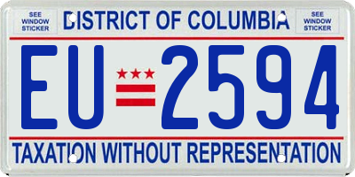 DC license plate EU2594