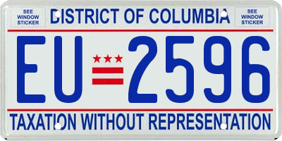 DC license plate EU2596