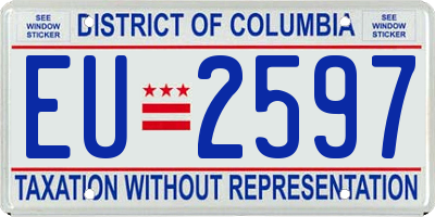 DC license plate EU2597