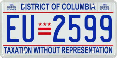 DC license plate EU2599