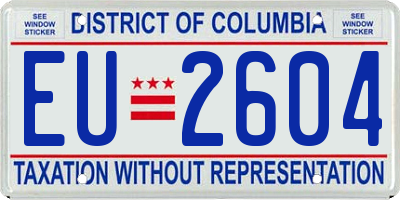 DC license plate EU2604