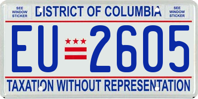 DC license plate EU2605