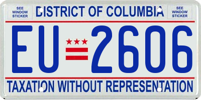 DC license plate EU2606