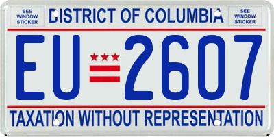 DC license plate EU2607