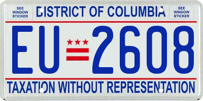 DC license plate EU2608