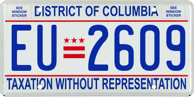 DC license plate EU2609