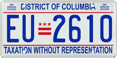 DC license plate EU2610