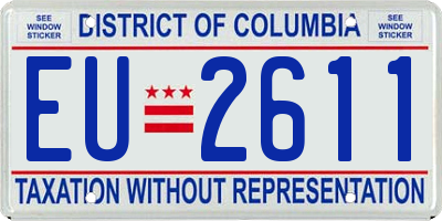 DC license plate EU2611
