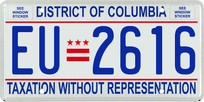 DC license plate EU2616