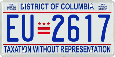 DC license plate EU2617