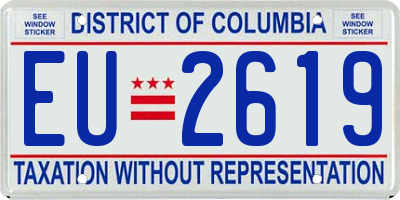 DC license plate EU2619