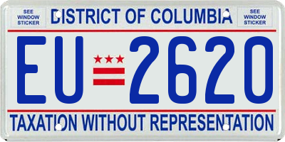 DC license plate EU2620